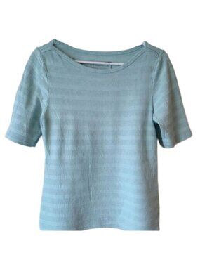 Charter Club Tee Womens Size M Teal Short Sleeves Cotton Great Used Condition